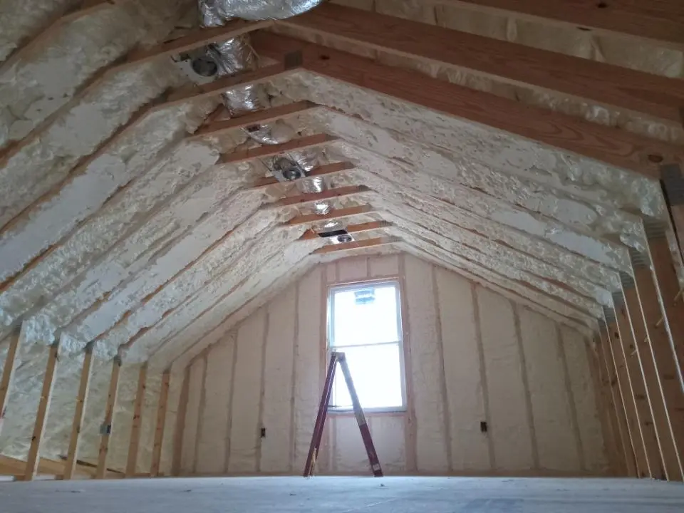 Spray foam roofing application for Crawl Space Insulation project in Monett